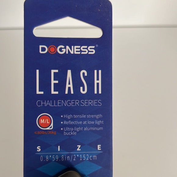 NWT Dogness Collar Size Medium and NWT Dogness M/L Leash Black and gray - Picture 4 of 14